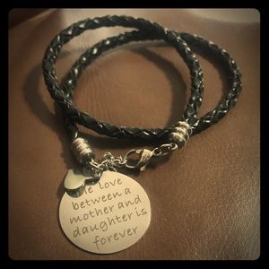 Double wrap leather bracelet Mom/daughter